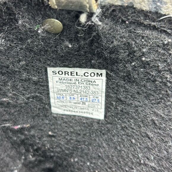 Sorel Joan Of Arctic Knit II Snow Boots Green Brown Taupe Size 10.5 Waterproof - Picture 14 of 14